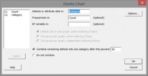 pareto chart minitab